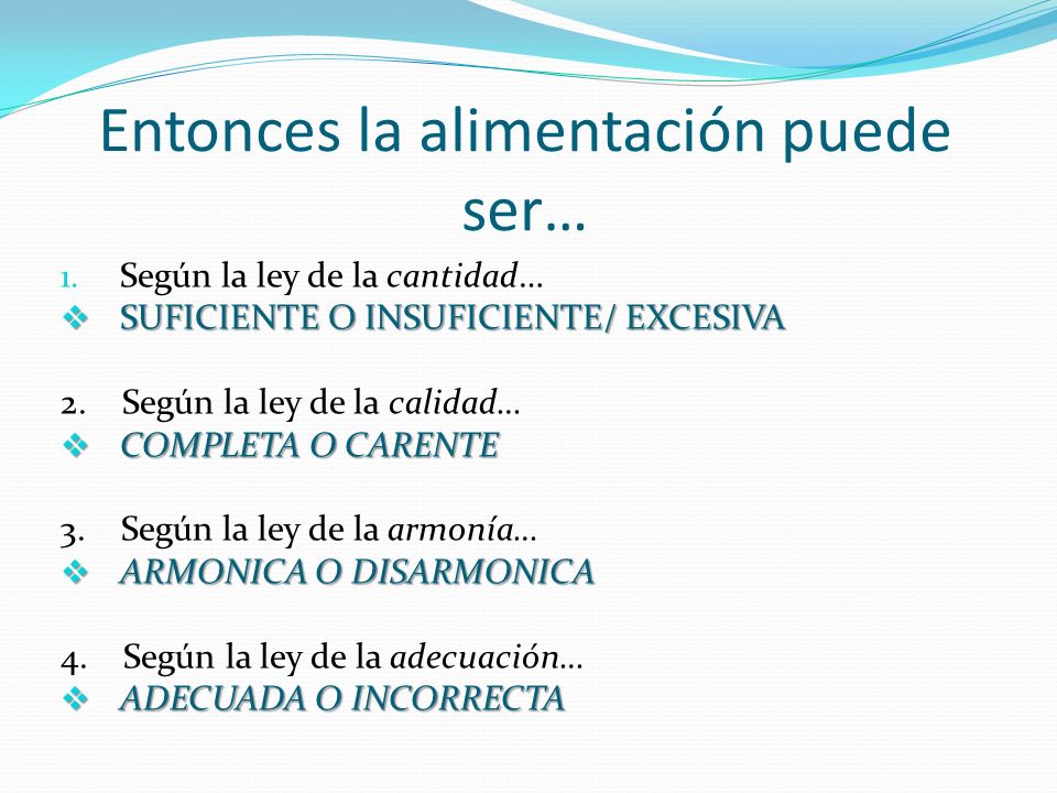 Alimentacion suficiente completa armonica adecuada